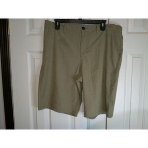 HAWK Men's Khaki Casual Bermuda Shorts Flat Front Summer Walking Shorts Size 36‎